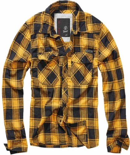 4002119-CheckShirt-black-Yellow-brandit-front