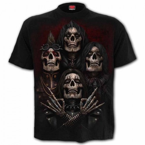 D105M101 Tshirt Faces of Goth Black spiral Direct