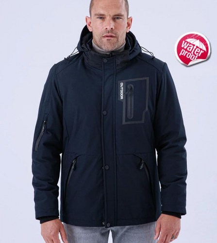 GVZ758 Mens hooded jacket waterproof and windproof outdoor black Gavazzi