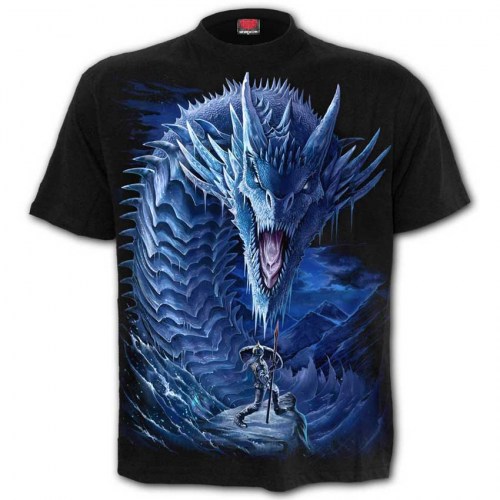 L051M101 Tshirt Ice Dragon Black Spiral Direct