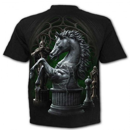 T200M101 Tshirt CheckMate Black Spiral Direct