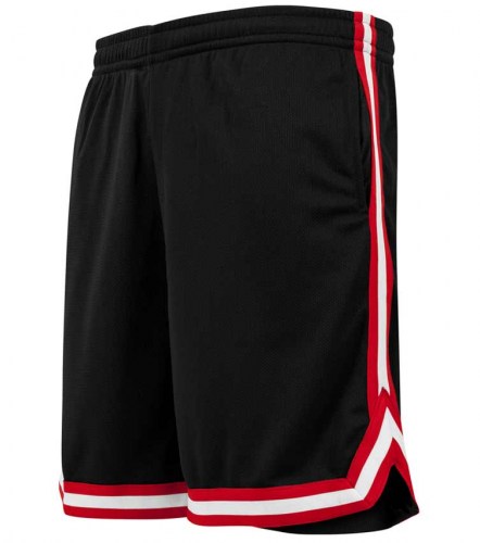 TB243 Stripes mesh Black/Red Shorts Urban Classics