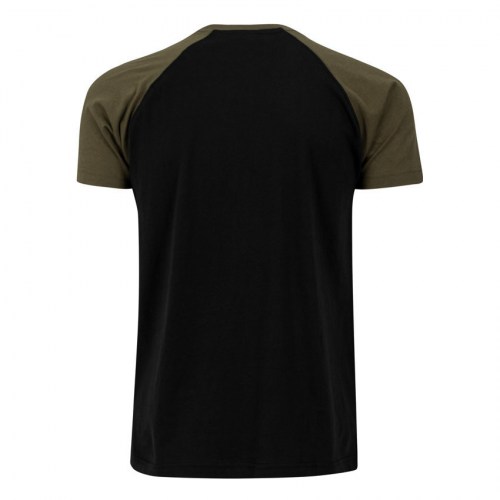 Urban-Classics-Tshirt Raglan Contrast Black-Olive
