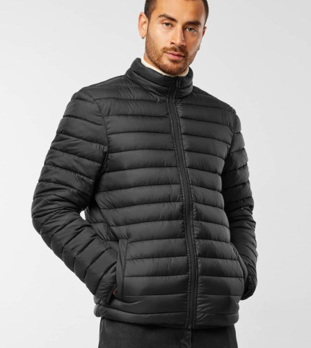 TB863 Basic Bubble Black Jacket Urban Classics