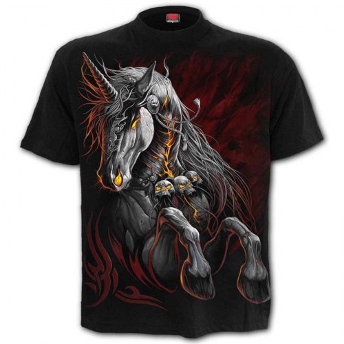 TR471600 Tshirt Infernal Unicorn SpiralDirect