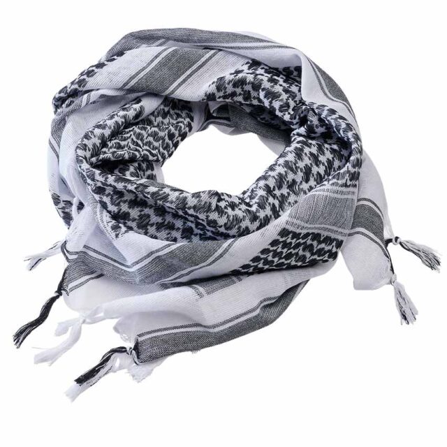 Shemag Scarf - Kufiya White-Black