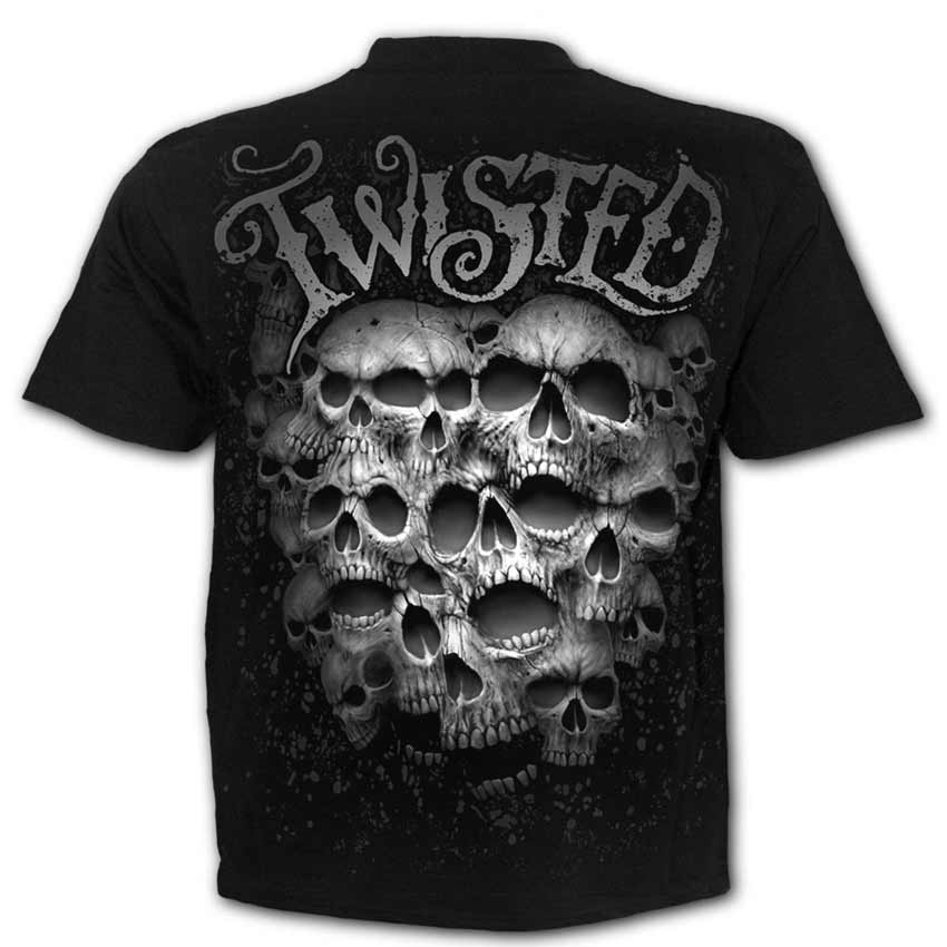 Tshirt Twisted Skulls black (3+1 ΔΩΡΟ) - Image 2