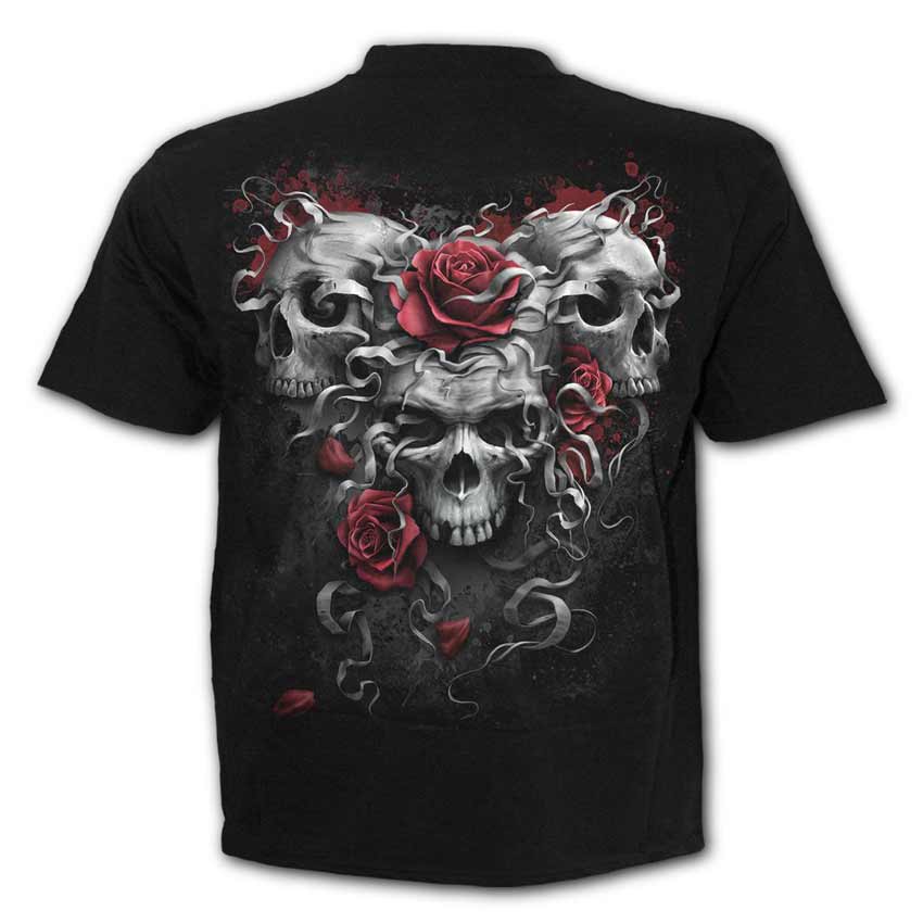 Tshirt Skull n Roses Black (3+1 ΔΩΡΟ) - Image 2